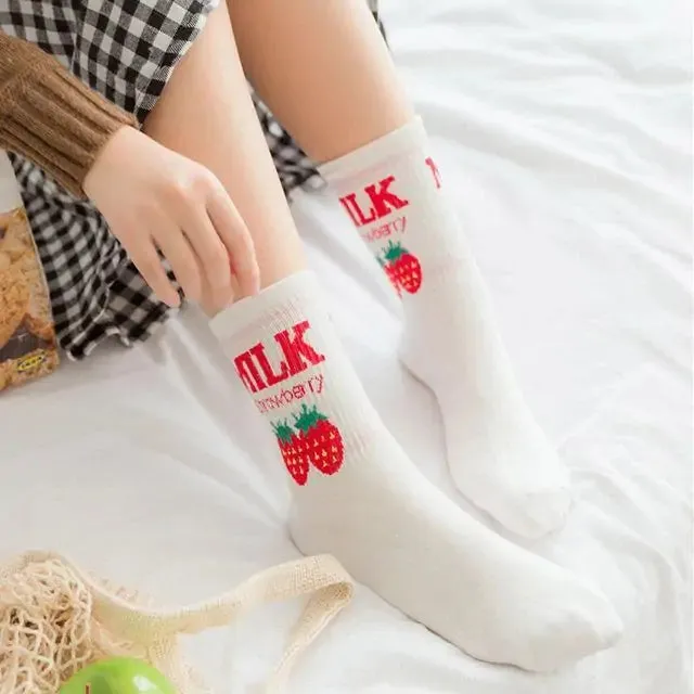 Japanese Cute Milk Socks