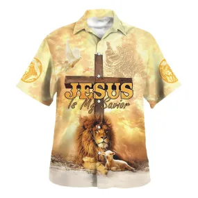 Jesus Is My Savior Cross Hawaiian Shirt - Christian Hawaiian Shirt - Religious Hawaiian Shirts
