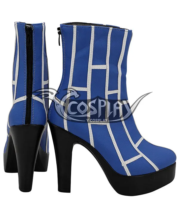 Jojo'S Bizarre Adventure：Stone Ocean Cujoh Jolyne Blue Cosplay Boots