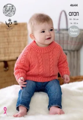 King Cole Comfort Aran Pattern 4644 - Cardigans & Sweaters