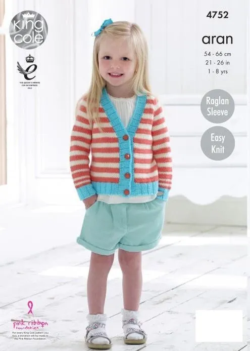 King Cole Comfort Aran Pattern 4752 - Cardigans