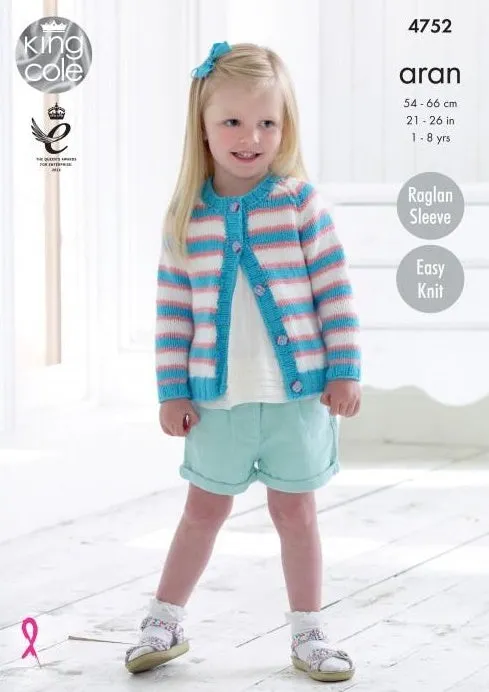 King Cole Comfort Aran Pattern 4752 - Cardigans