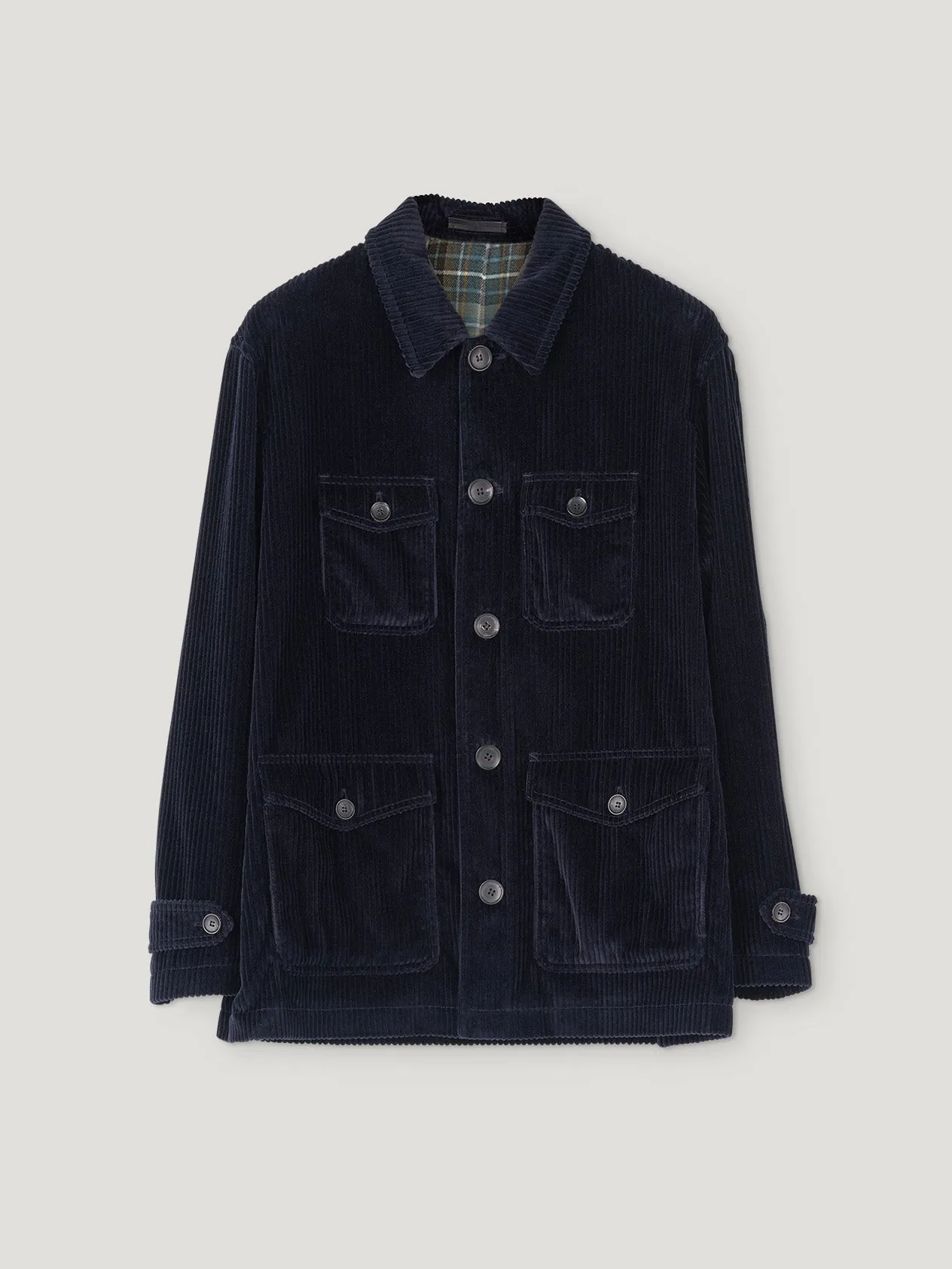 Navy Cord Poachers Jacket
