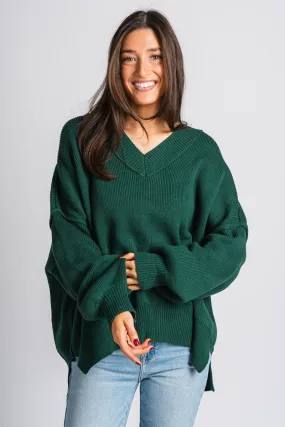 Oversized sweater deep green