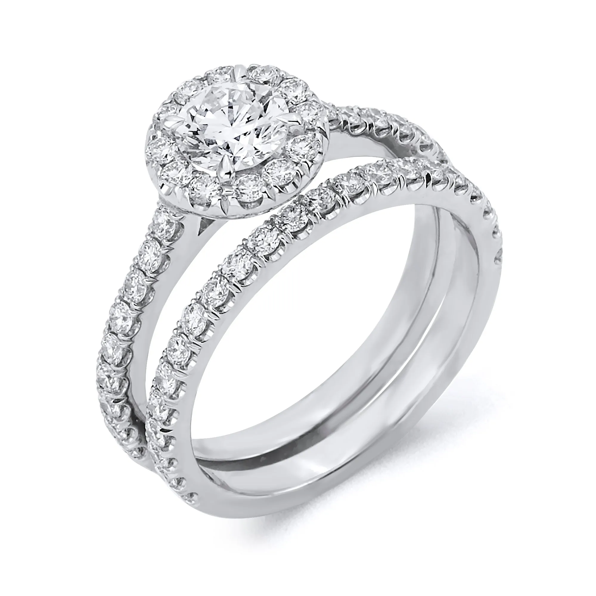 Platinum Engagement Ring & Wedding Band