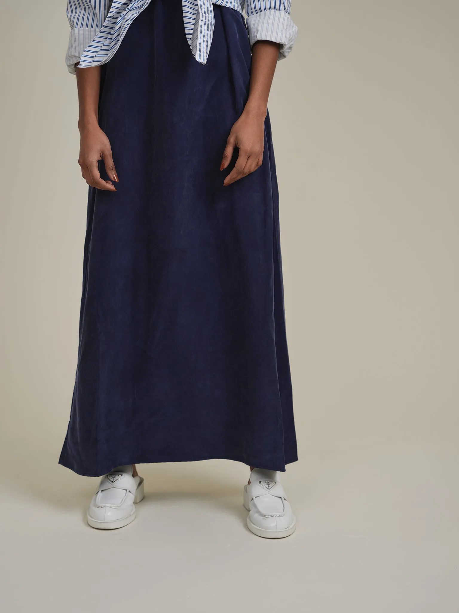 point maxi length v-neck slip dress