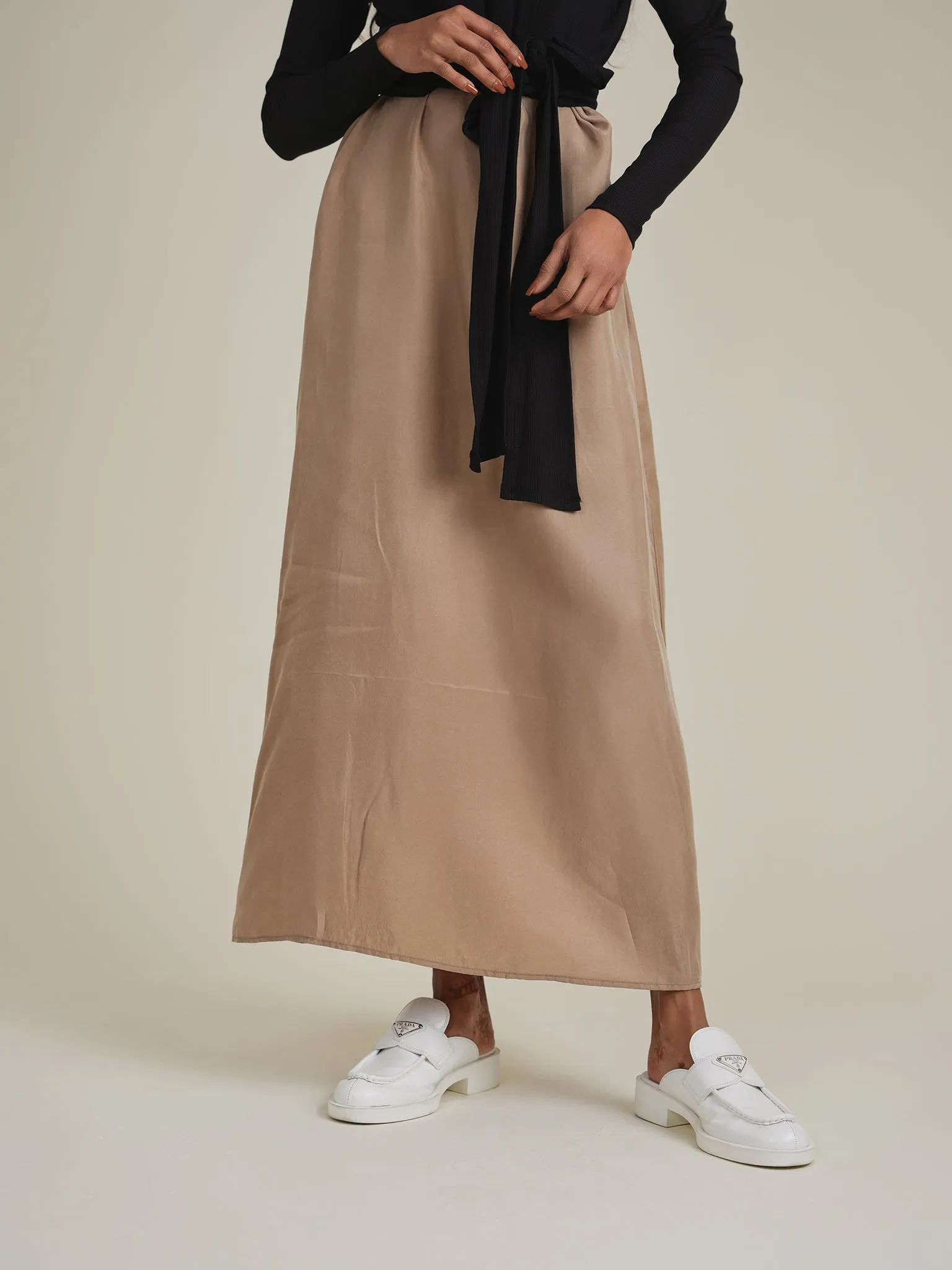 point maxi length v-neck slip dress