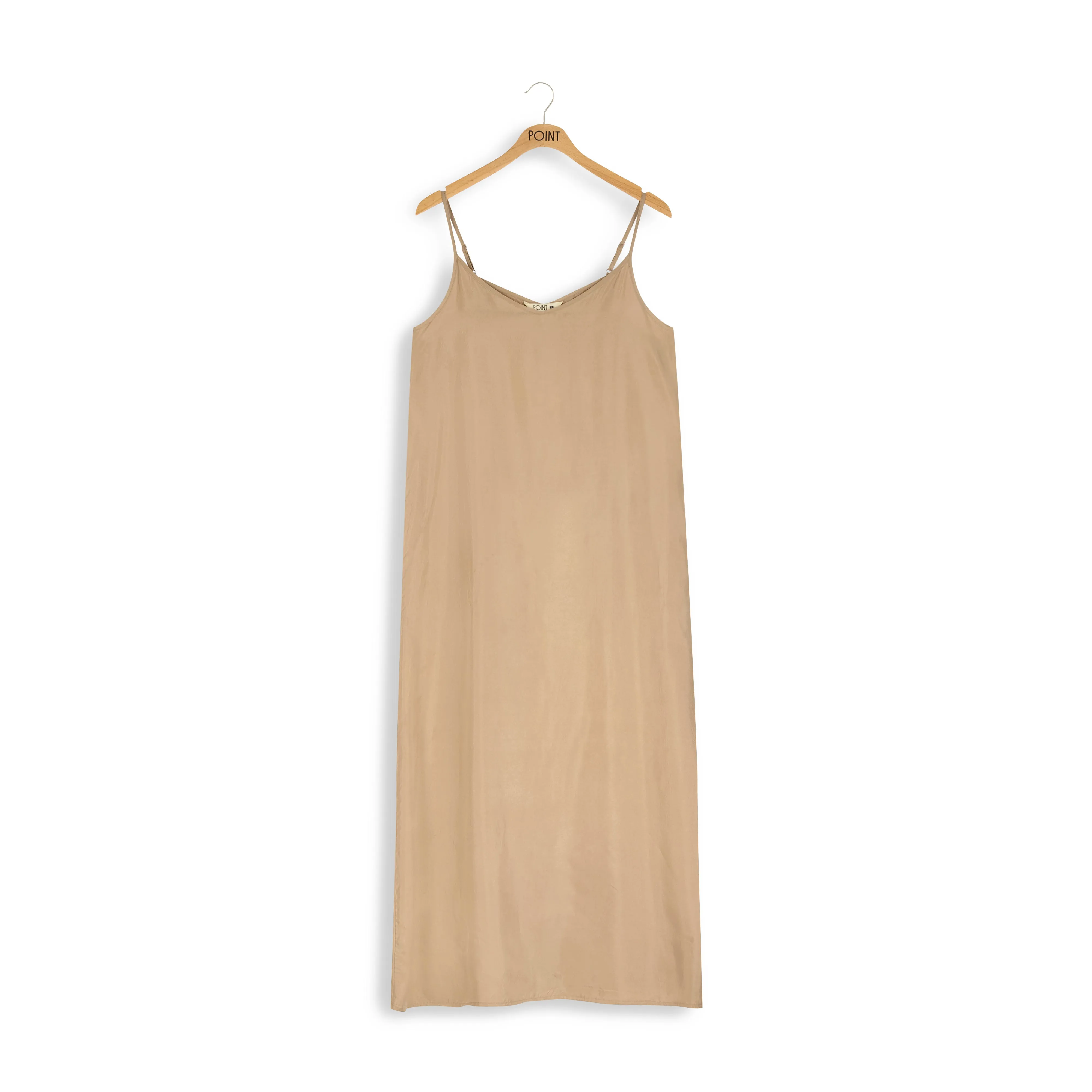 point maxi length v-neck slip dress