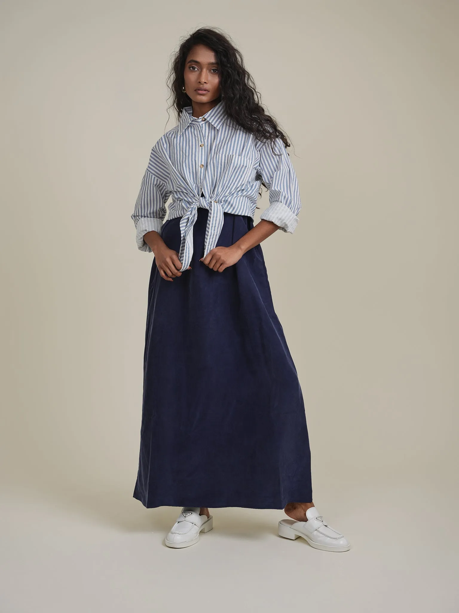 point maxi length v-neck slip dress