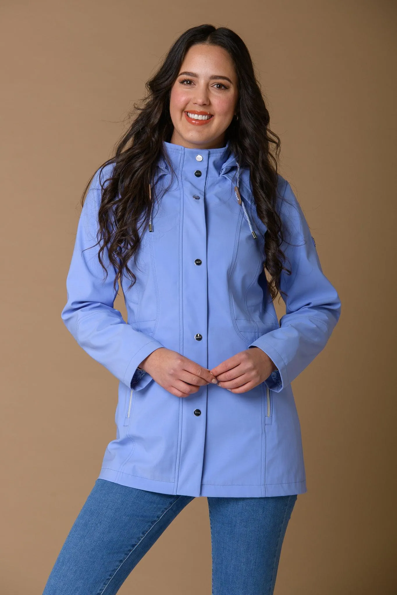Print Lining Outdoor Jacket - Purple