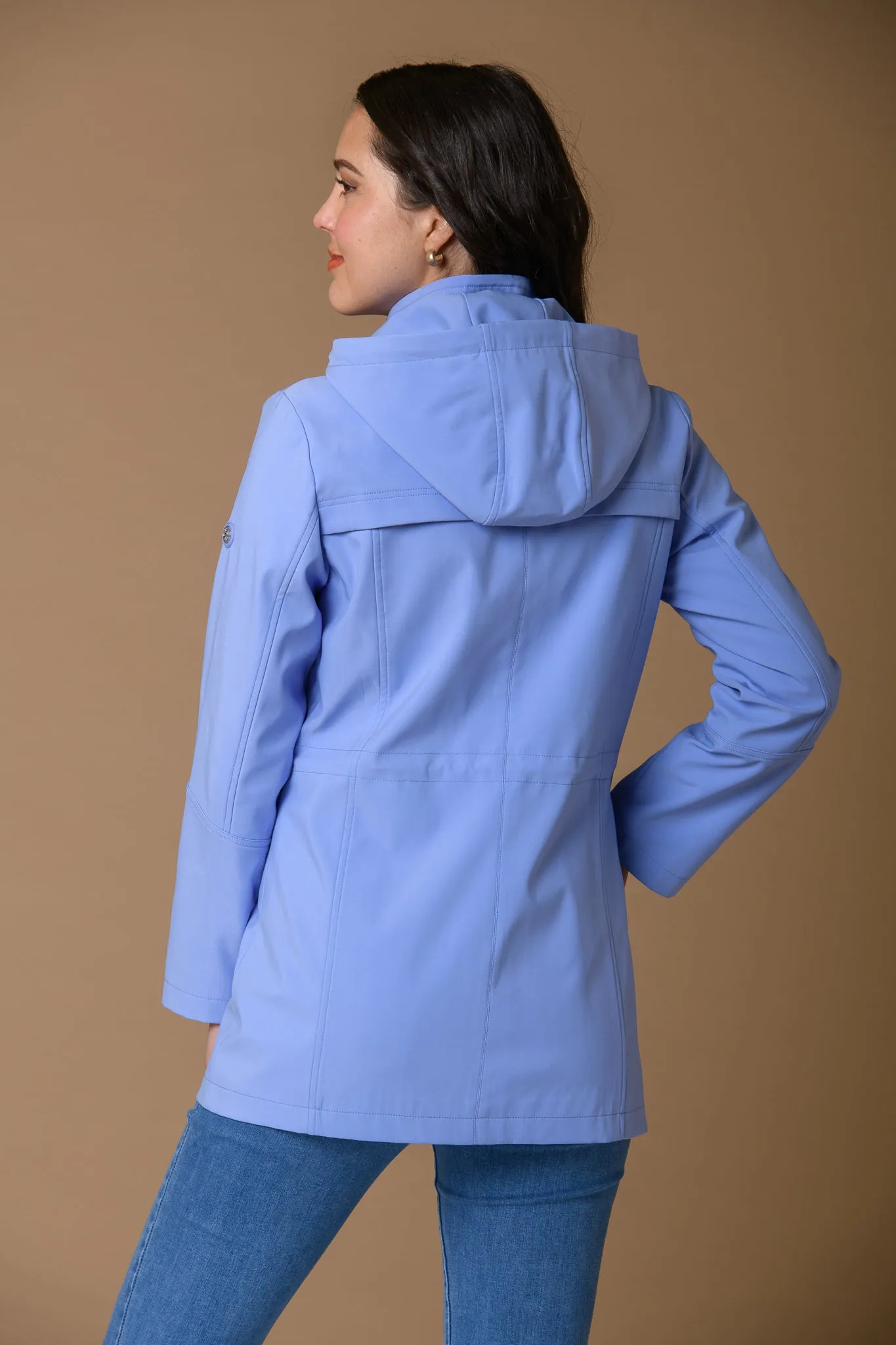 Print Lining Outdoor Jacket - Purple