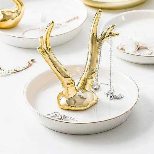 Qfdian Animal Figurine Elegance Trinket Dish