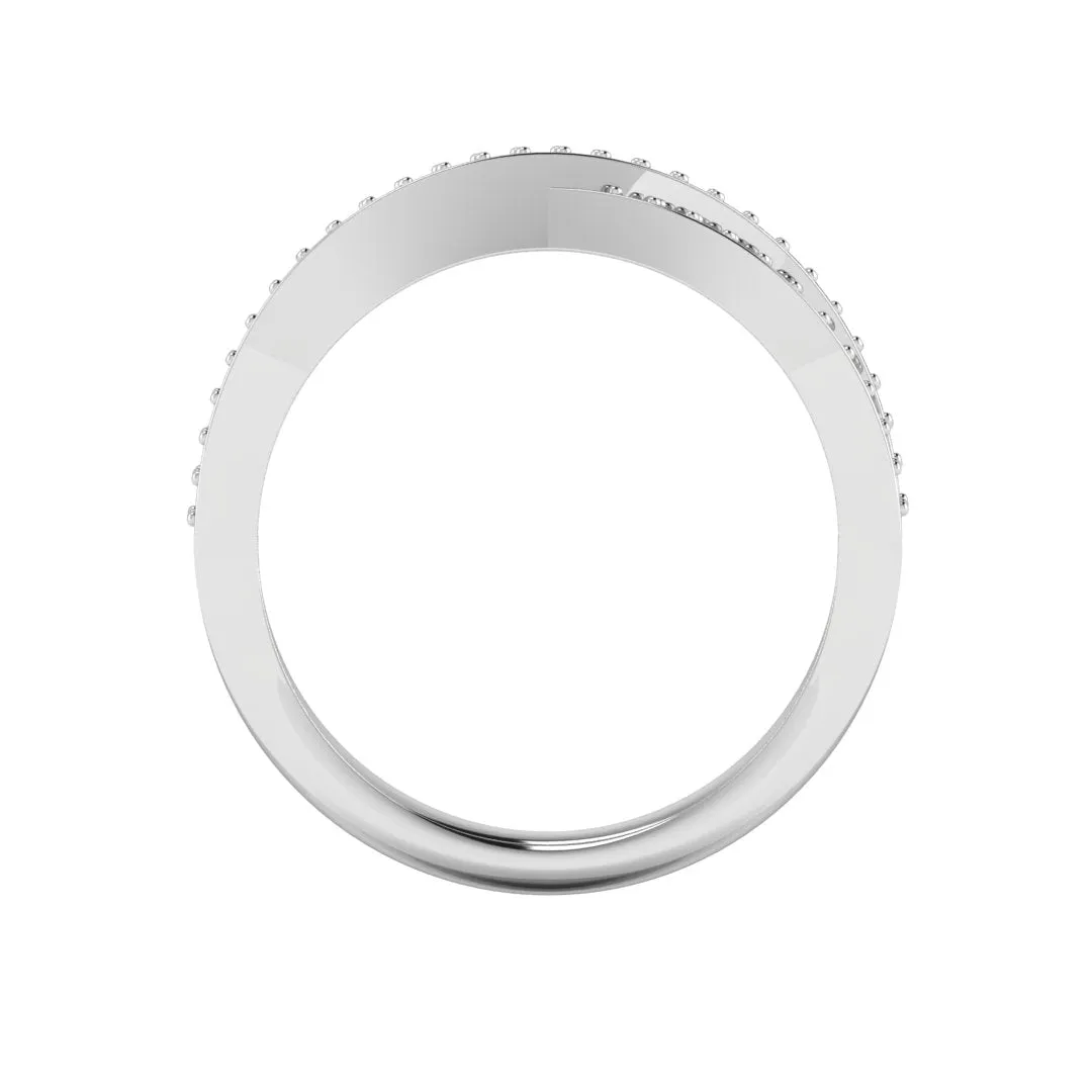"Ciana" Crossover Grain Set 0.20ct Diamond Eternity Ring ET67