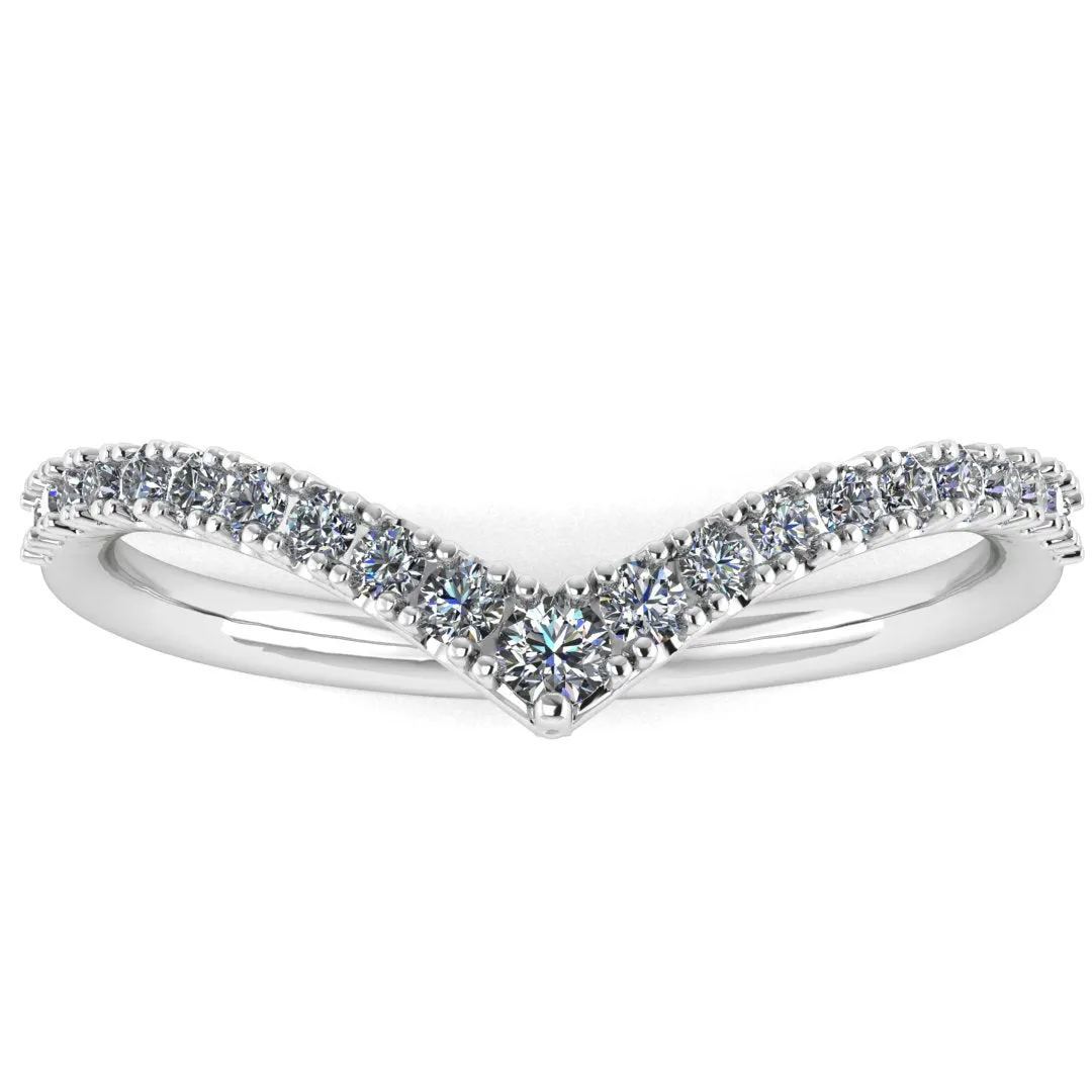 "Clara" Pave V Shape Eternity 0.40ct Diamond Ring ET42