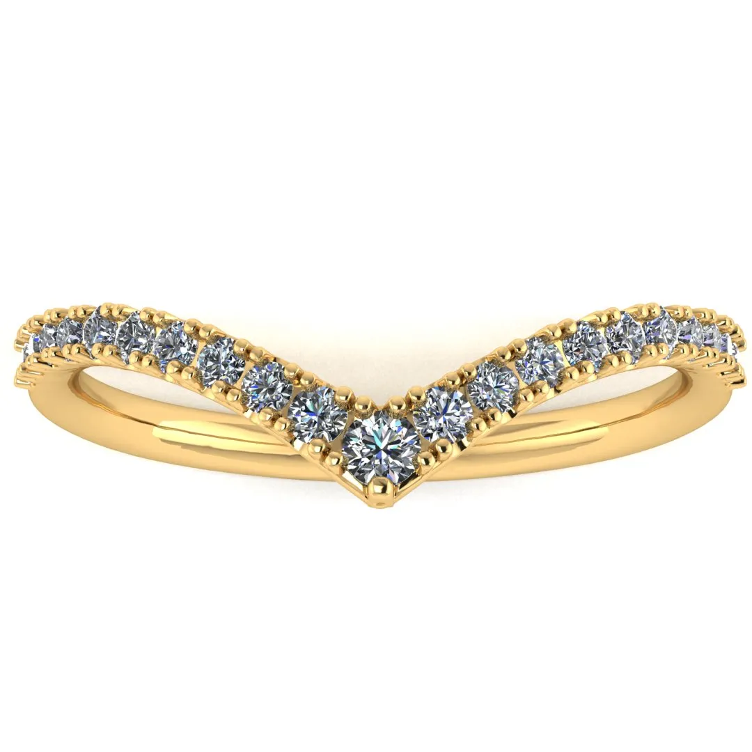 "Clara" Pave V Shape Eternity 0.40ct Diamond Ring ET42
