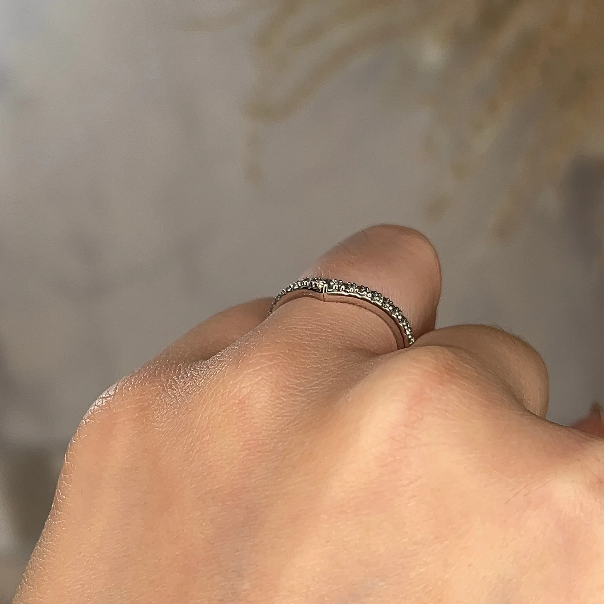 "Clara" Pave V Shape Eternity 0.40ct Diamond Ring ET42