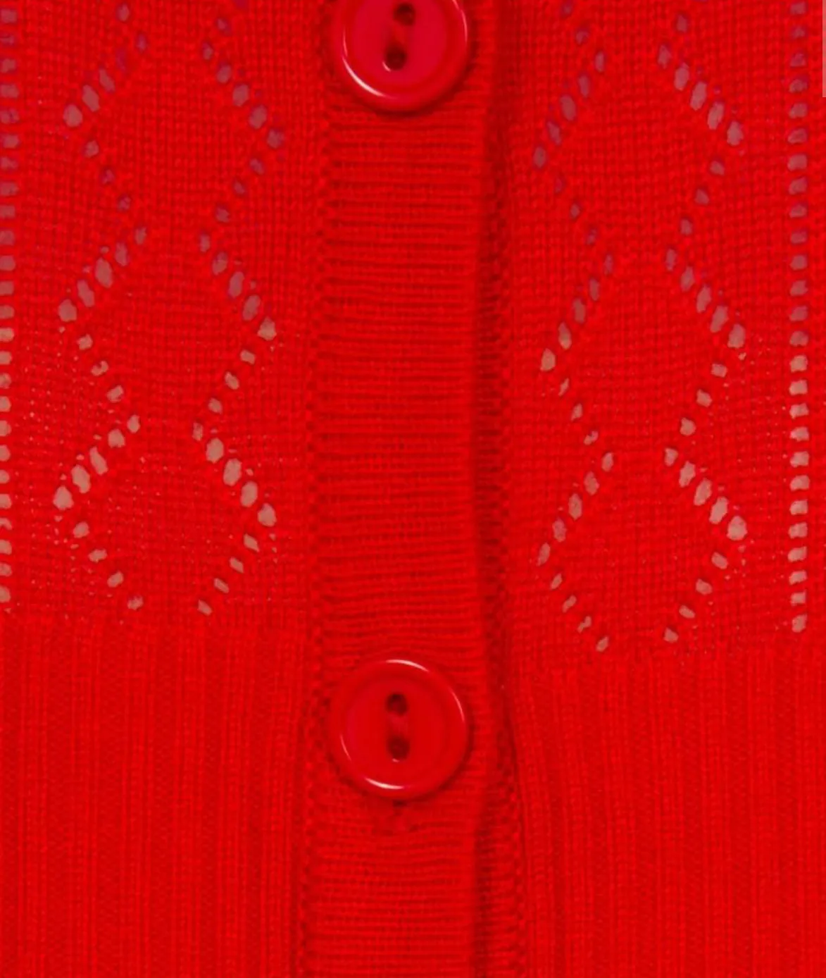 Red Lasercut Wendi Cardigan- Size Small