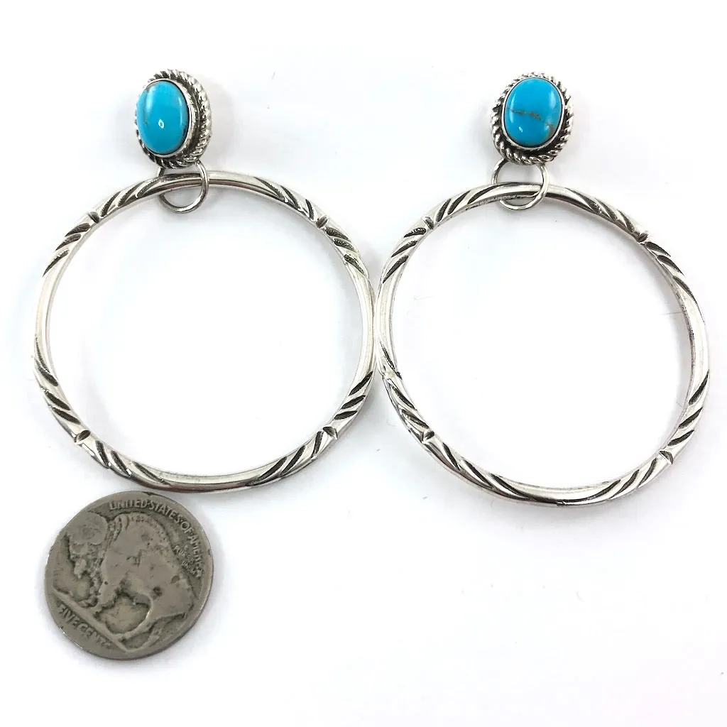 Reversible Sterling Hoops<br>By Geraldine James