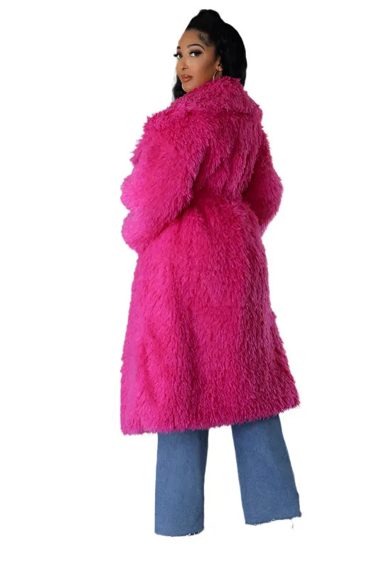 Runway Ready-Heavy Fuzzy Long Jacket