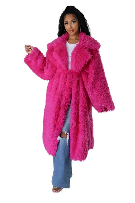 Runway Ready-Heavy Fuzzy Long Jacket