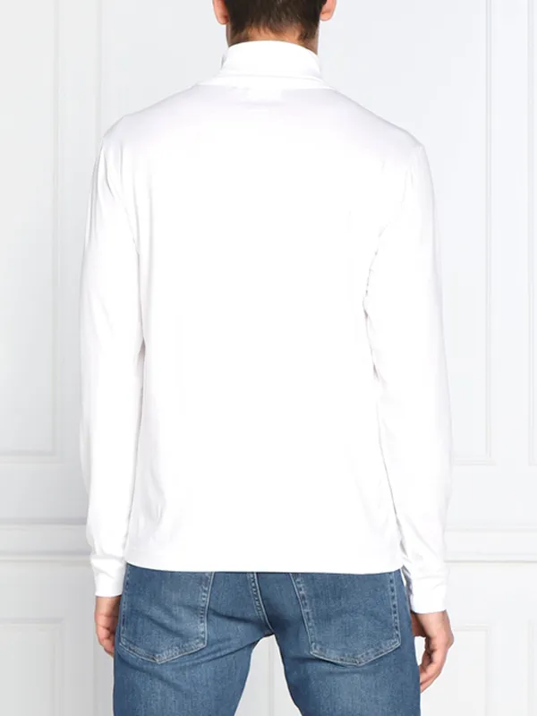 Smooth Cotton Ls Roll Neck