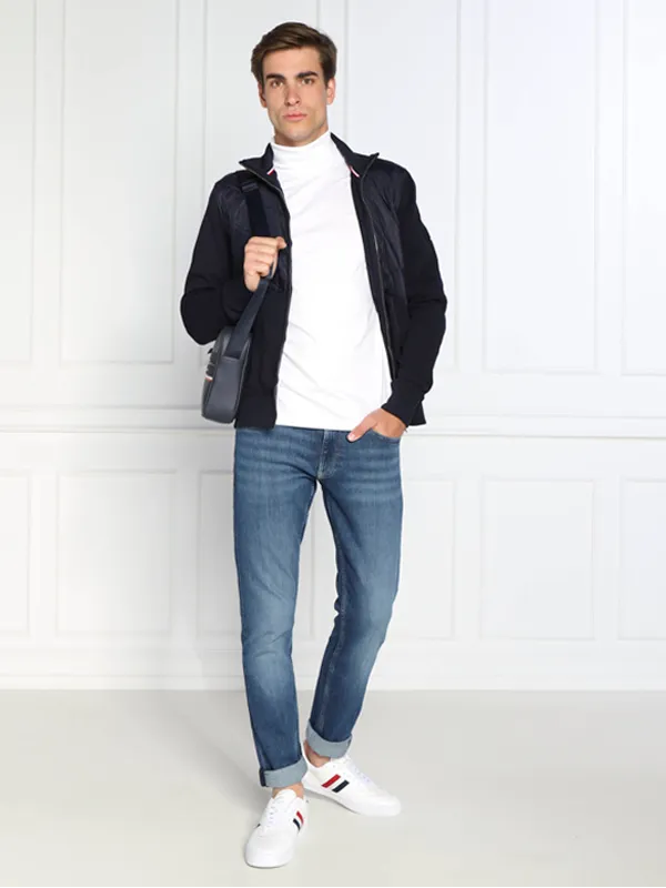 Smooth Cotton Ls Roll Neck
