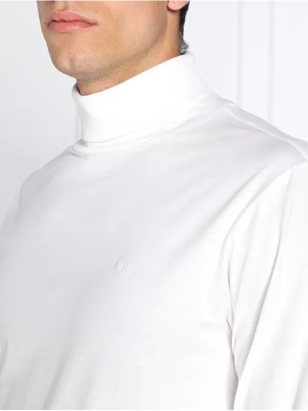 Smooth Cotton Ls Roll Neck