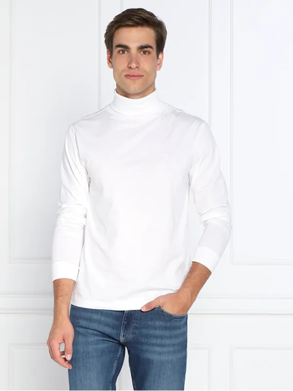 Smooth Cotton Ls Roll Neck