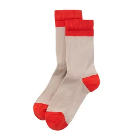 Socks Bi-Color Raspberry Mushroom