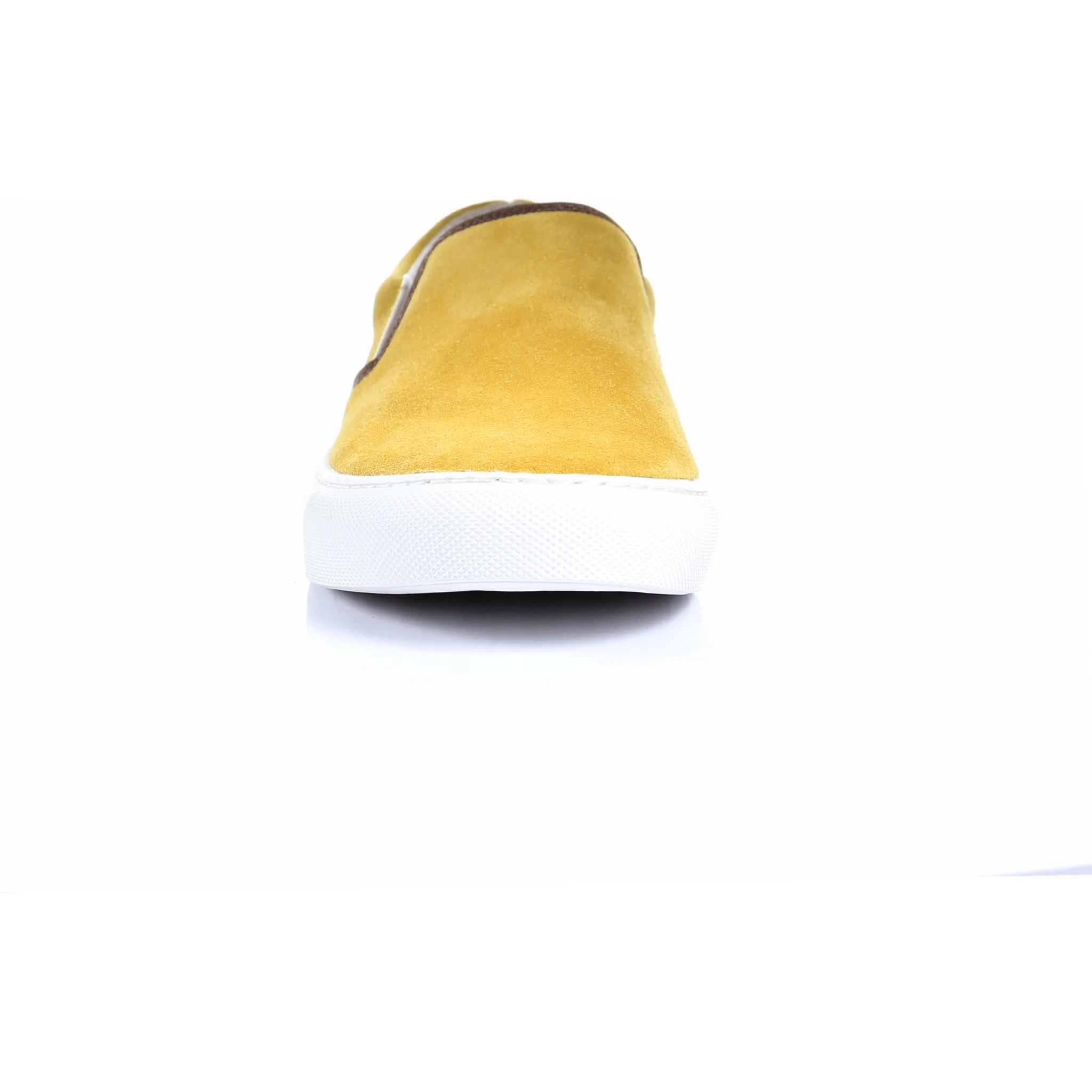 Suede Slip on Sneaker in Mustard