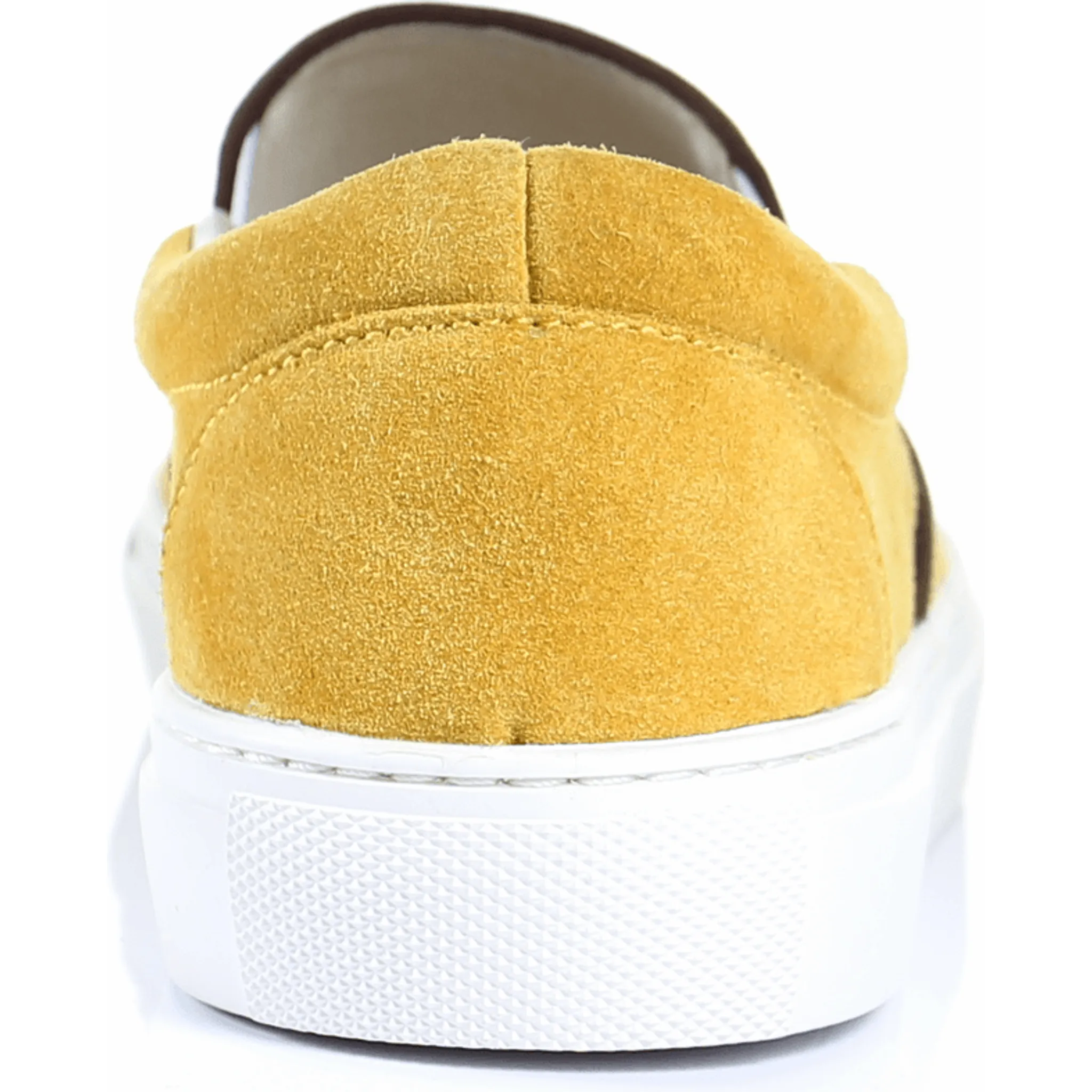 Suede Slip on Sneaker in Mustard