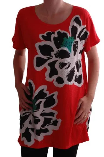 Tabitha Long Floral Tunic Tops