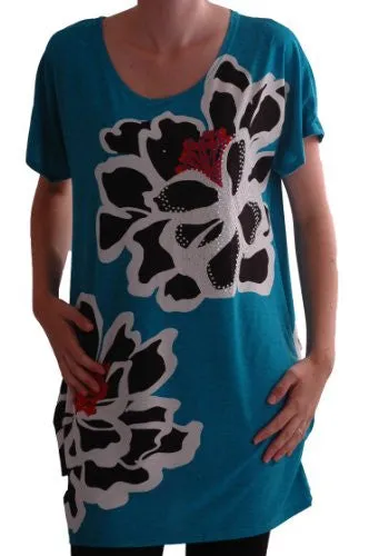Tabitha Long Floral Tunic Tops