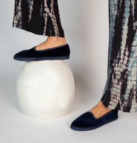 The Velvet Everyday Flat in Navy