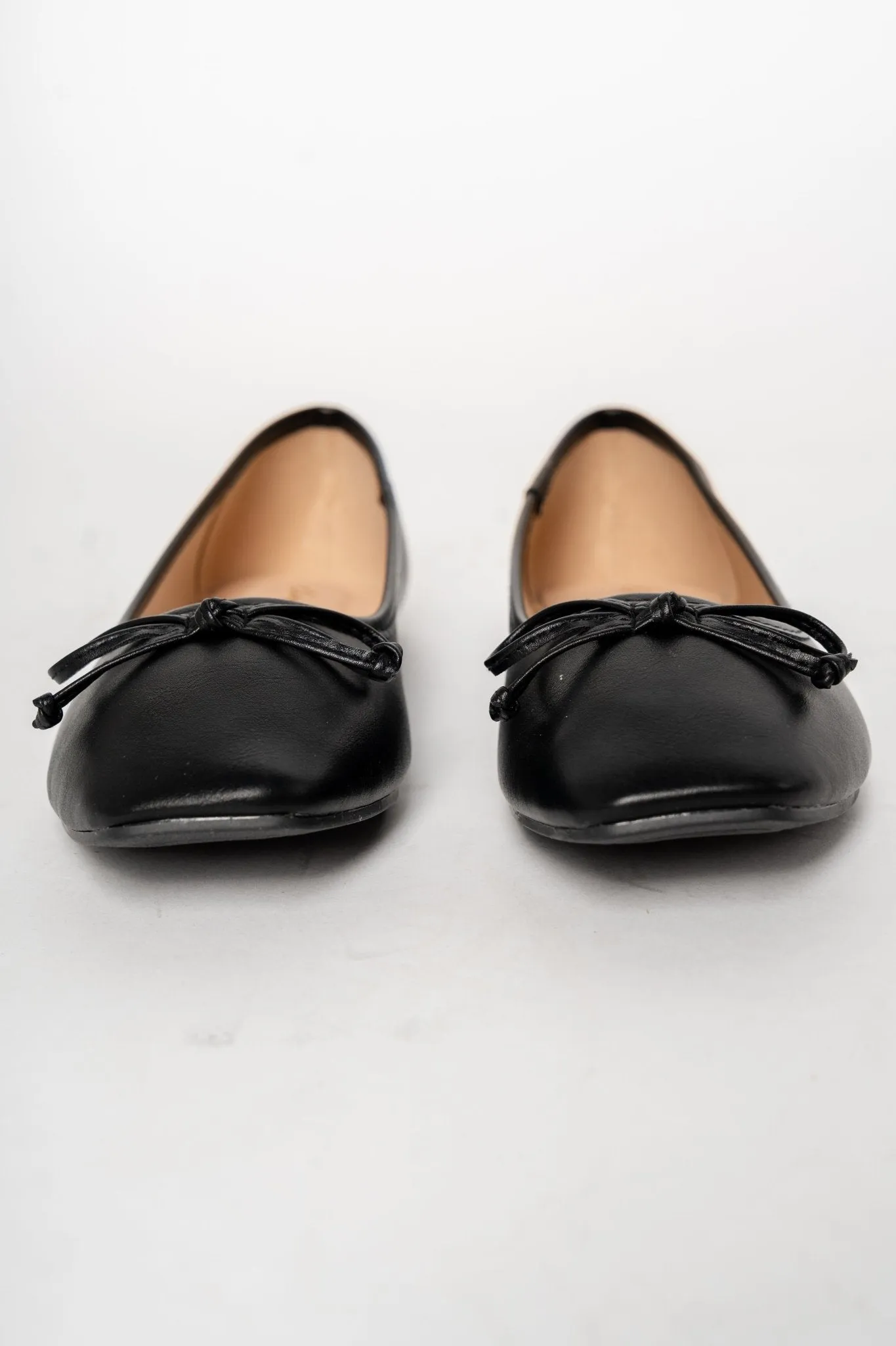 Tulin bow ballerina flats black