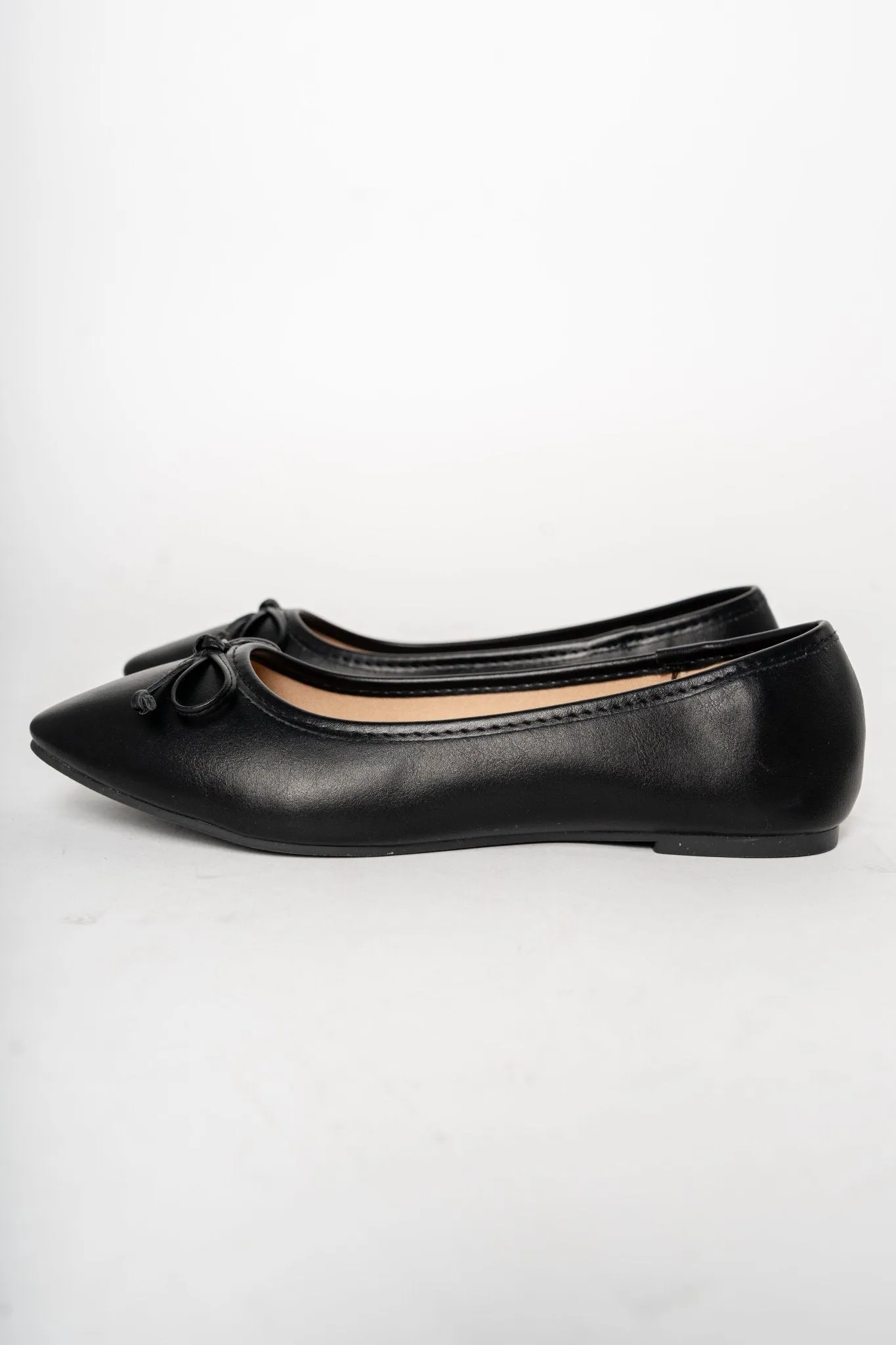 Tulin bow ballerina flats black