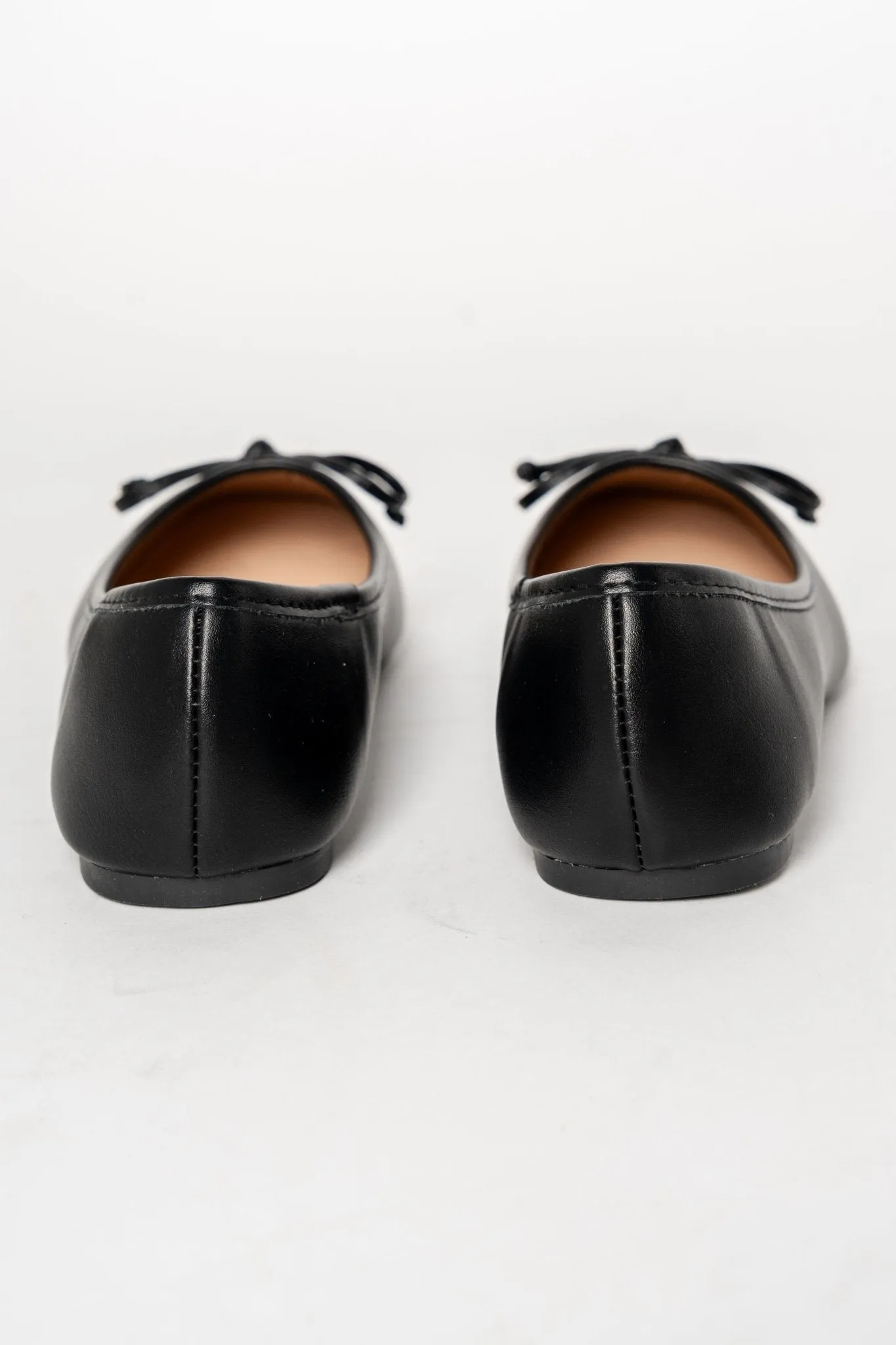 Tulin bow ballerina flats black