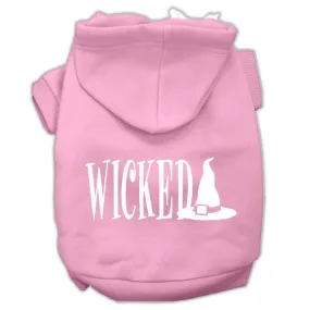 Wicked Screen Print Pet Hoodies Light Pink Size Xs (8)