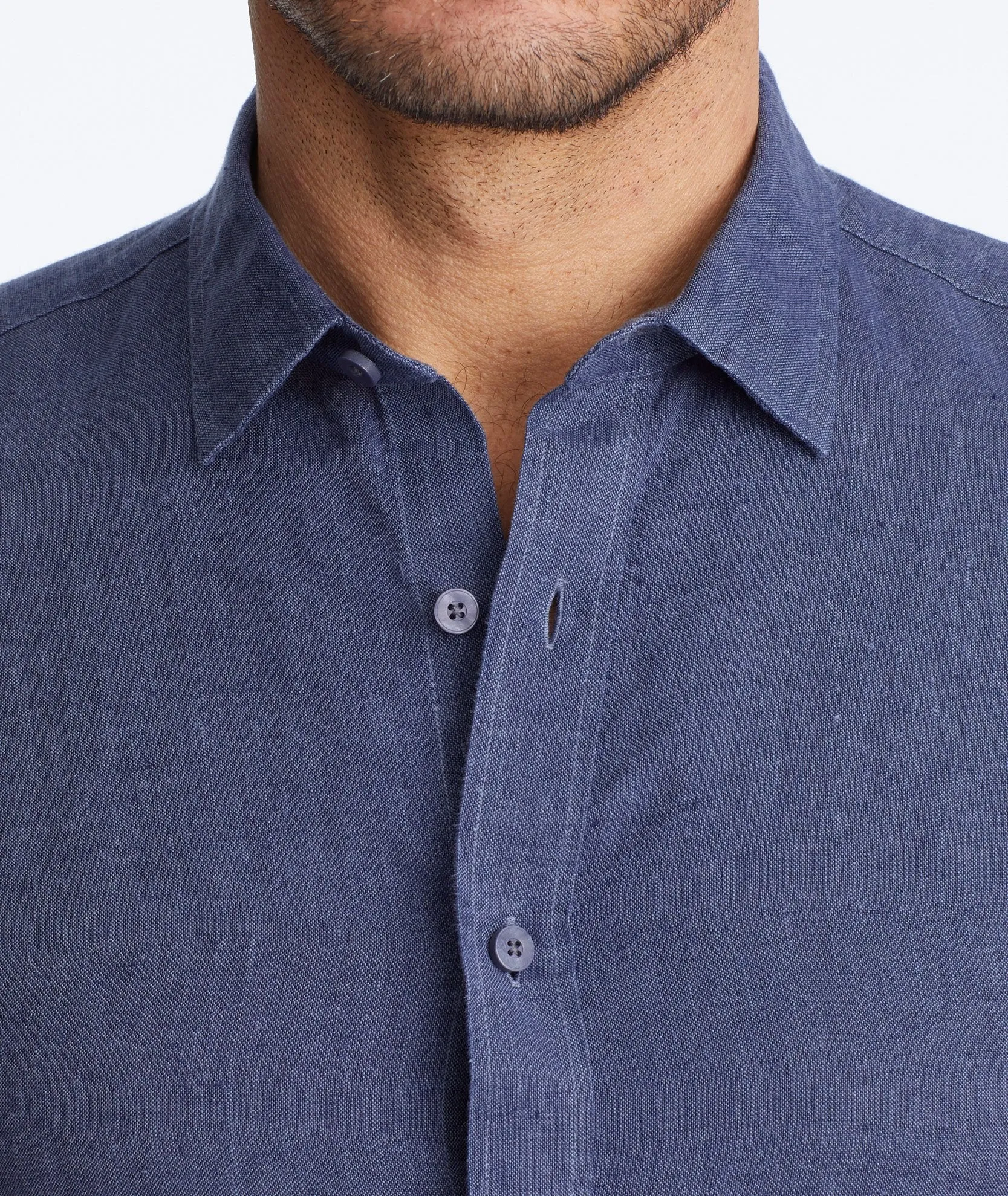 Wrinkle-Resistant Linen Short-Sleeve Araujo Shirt