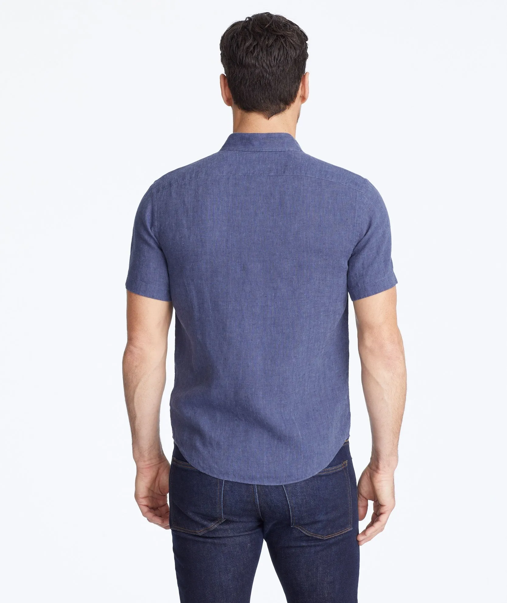Wrinkle-Resistant Linen Short-Sleeve Araujo Shirt